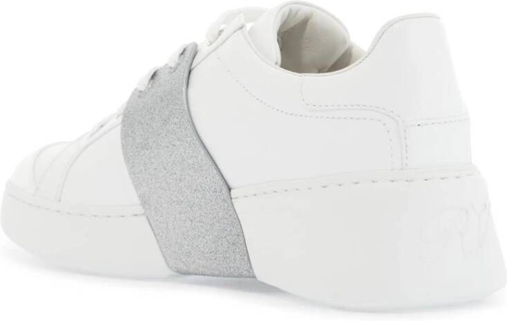 Roger Vivier Witte Rhinestone Skate Sneakers White Dames