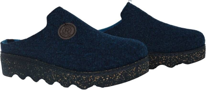 Rohde Blauwe Dames Huisslipper Warm Gevoerd Blue Dames