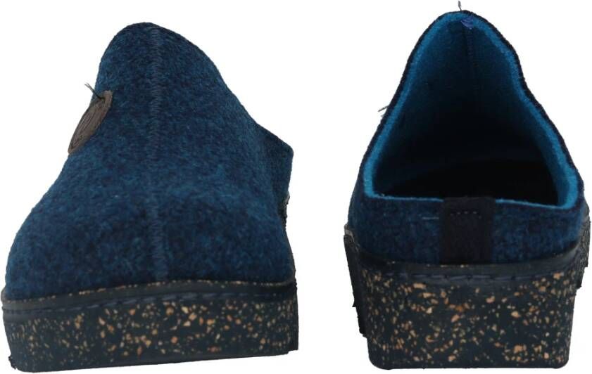 Rohde Blauwe Dames Huisslipper Warm Gevoerd Blue Dames