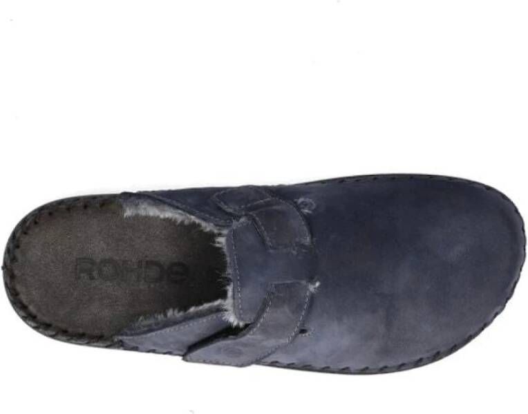 Rohde Blauwe Heren Pantoffels Warm en Slipbestendig Blue Heren