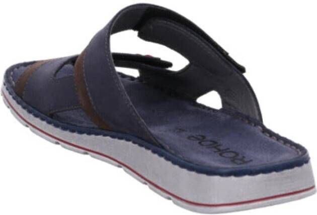 Rohde Bruine Brunello Herensandaal Comfortabel Memory Footbed Blue Heren