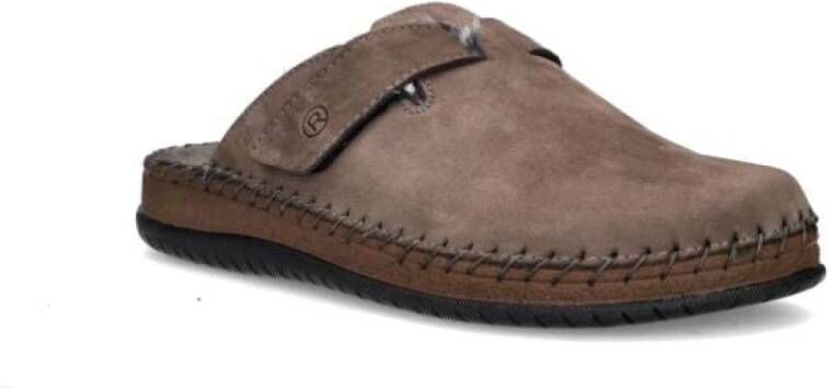 Rohde Bruine heren pantoffels comfortabel en warm Brown Heren