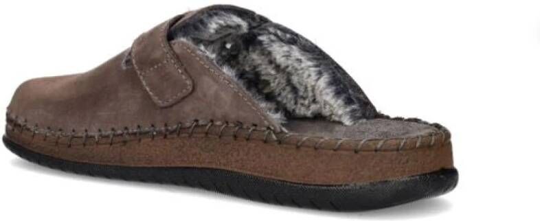 Rohde Bruine heren pantoffels comfortabel en warm Brown Heren