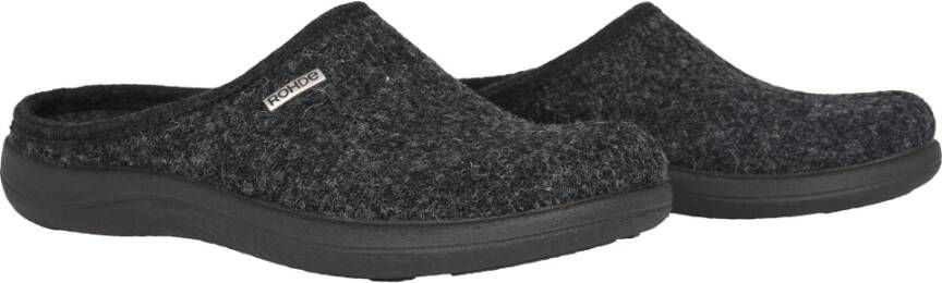 Rohde Grijze Vilt Thuis Slippers Gray Dames