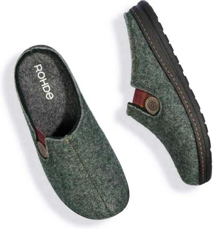 Rohde Groene heren pantoffels Asiago stijl Green Heren