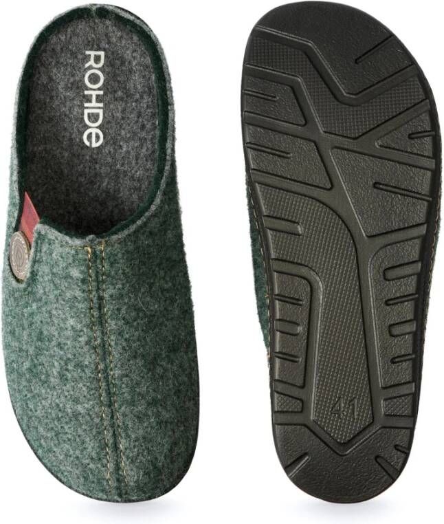 Rohde Groene heren pantoffels Asiago stijl Green Heren