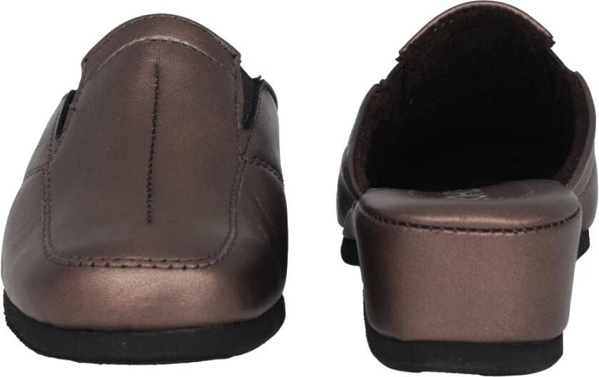 Rohde Leren huisslipper Brons Brown Dames