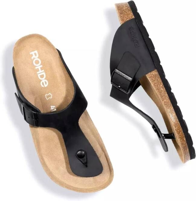 Rohde Memory Footbed Men's Sandal Zwart Black Heren