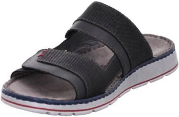 Rohde Memory Footbed Sandal Zwart Black Heren