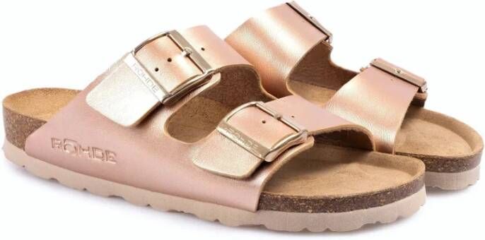 Rohde Roze slipper met twee banden Brown Dames