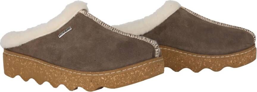 Rohde Taupe Suède Pantoffels Beige Dames