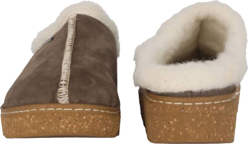 Rohde Taupe Suède Pantoffels Beige Dames