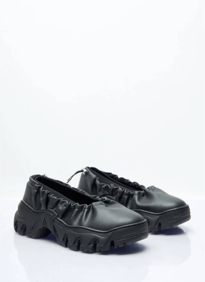 Rombaut Gerimpelde Aura Schoenen met Dikke Zool Black Dames