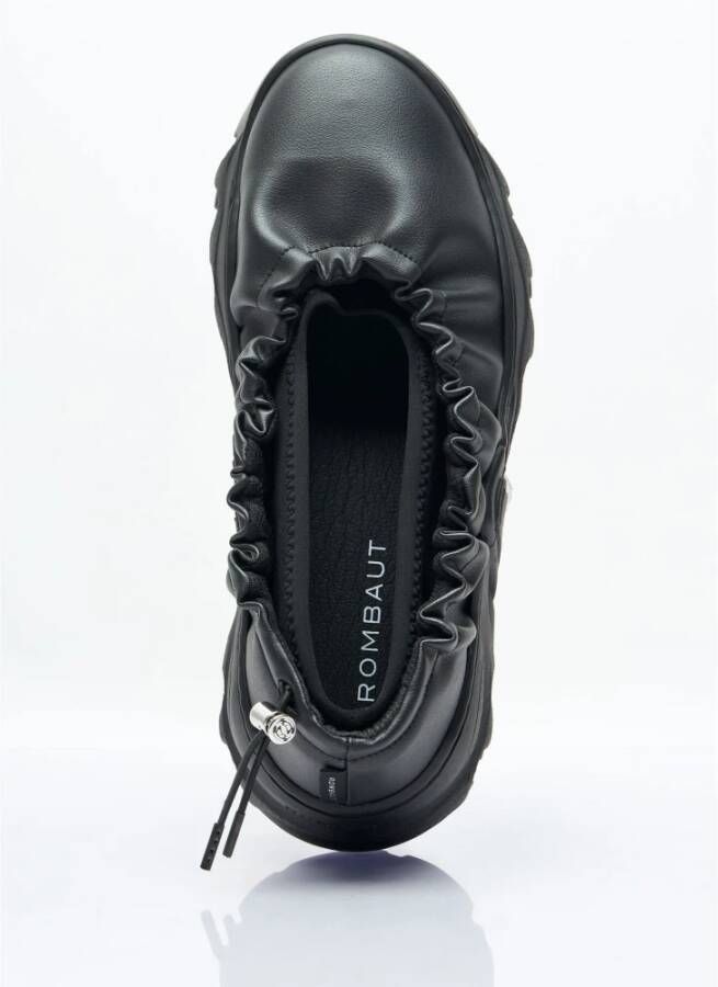 Rombaut Gerimpelde Aura Schoenen met Dikke Zool Black Dames