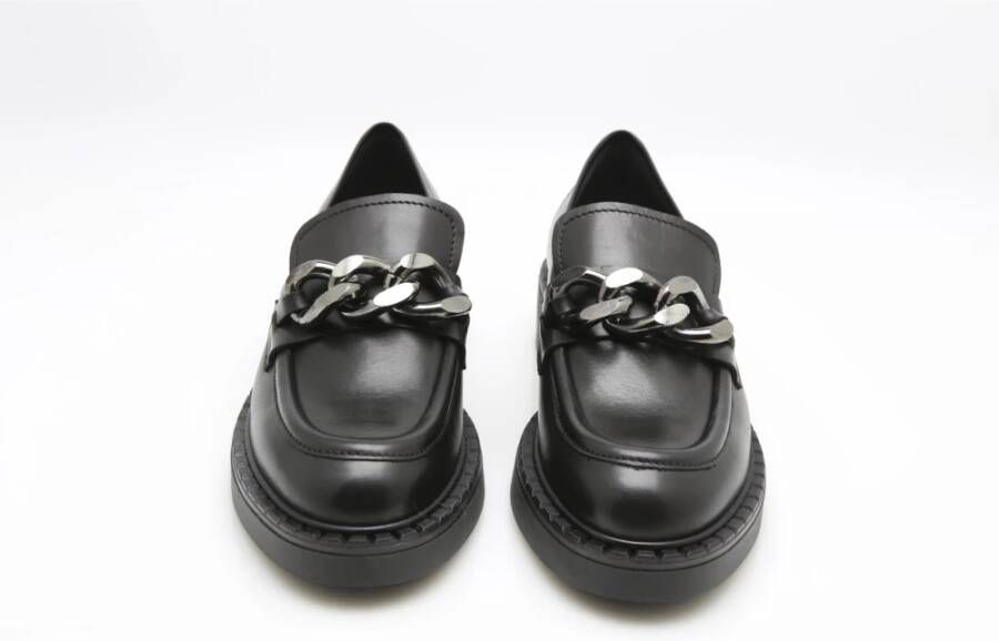 Rotta Stijlvolle Nero Mocassin met Kettingdetail Black Dames