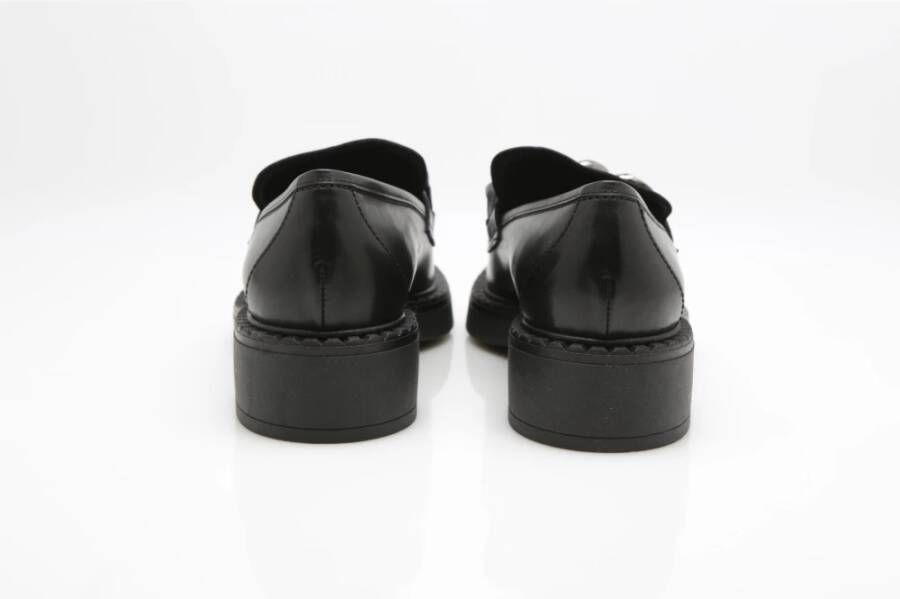 Rotta Stijlvolle Nero Mocassin met Kettingdetail Black Dames