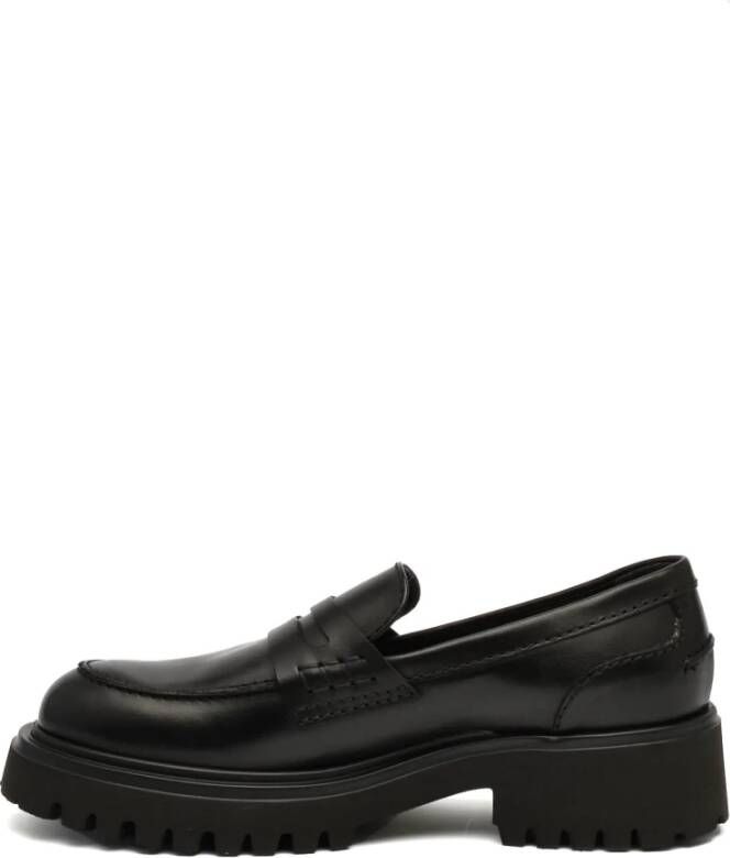 Rotta Zwarte Leren Loafer Schoen Black Dames