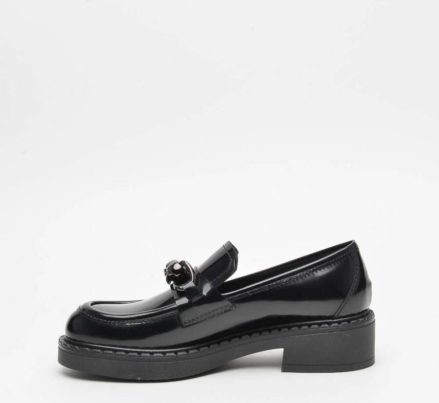 Rotta Zwarte Leren Mocassin Black Dames