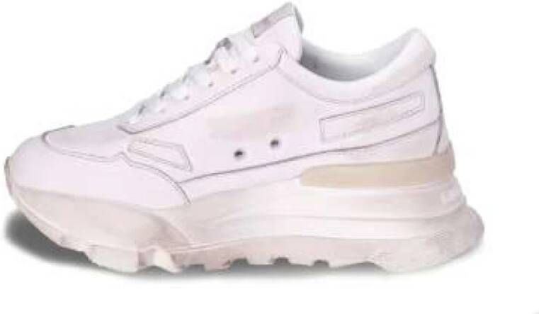 Rucoline Glitter Leren Veterschoenen White Dames