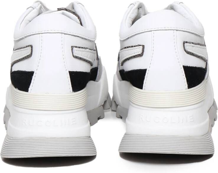 Rucoline Sportieve AKI Sneakers Wit Zwart Rubber White Dames