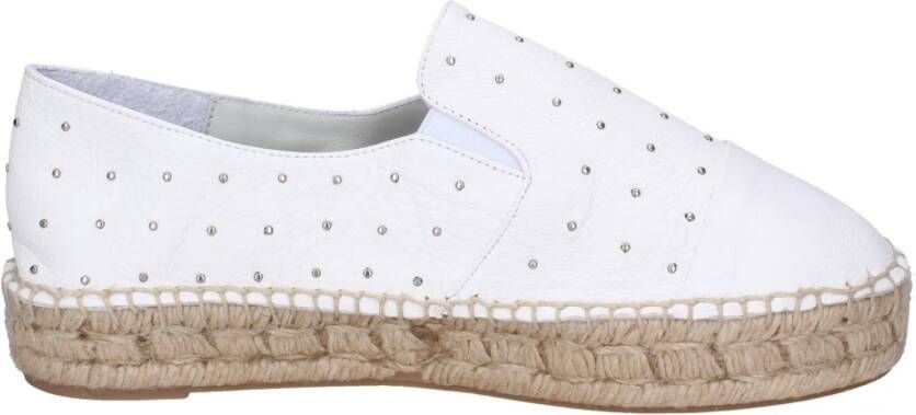 Rucoline Studded Leren Loafers voor Vrouwen White Dames