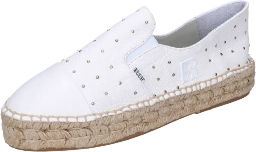 Rucoline Studded Leren Loafers voor Vrouwen White Dames