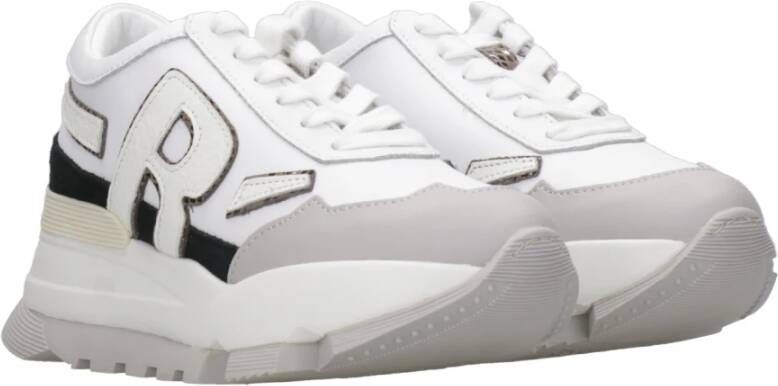 Rucoline Suède Veterschoenen met Plateauzool White Dames