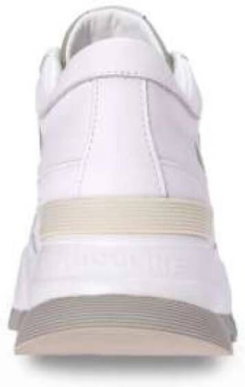 Rucoline Witte en Salie Leren Sneakers White Dames