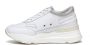 Rucoline Witte leren sneakers met zilveren inzetstukken White Dames - Thumbnail 3