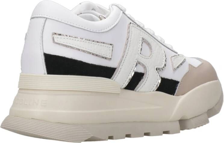 Rucoline Witte Sneakers met Plateauzool White Dames