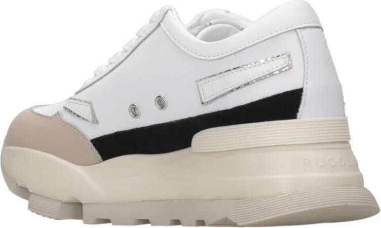 Rucoline Witte Sneakers met Plateauzool White Dames