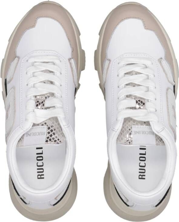 Rucoline Witte Sneakers met Plateauzool White Dames