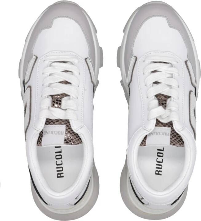 Rucoline Witte Sneakers met Plateauzool White Dames