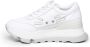 Rucoline Witte stoffen sneakers met leren inzetstukken White Dames - Thumbnail 4