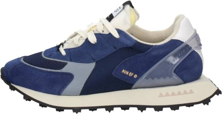 RUN OF Blau Sneakers Stijlvol en Comfortabel Blue Heren