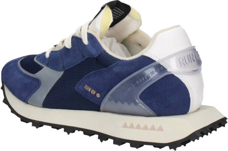 RUN OF Blau Sneakers Stijlvol en Comfortabel Blue Heren