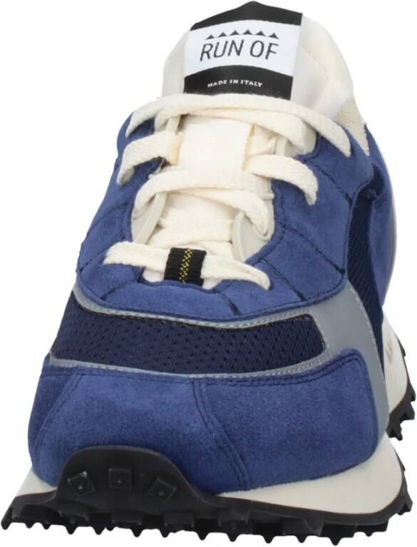 RUN OF Blau Sneakers Stijlvol en Comfortabel Blue Heren