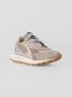 RUN OF Bruine Leren Sneakers met Vintage Stijl Multicolor Dames - Thumbnail 2