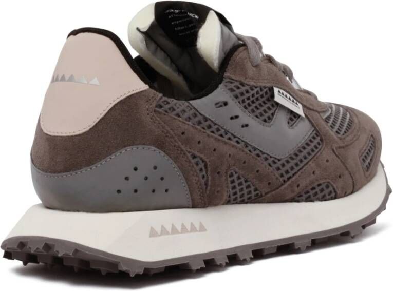 RUN OF Bruine Sneakers met Mesh Bovenwerk Brown Heren