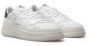 RUN OF Klassieke witte leren sneakers met zwarte inzetstukken White Heren - Thumbnail 2