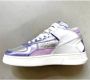 RUN OF Kristal Mid-Top Leren Sneakers Multicolor Dames - Thumbnail 3