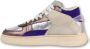 RUN OF Metallic Roze Leren Sneaker Multicolor Dames - Thumbnail 2