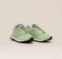 RUN OF Mint Split Leren Sneakers met Zilveren Hiel Green Dames - Thumbnail 3