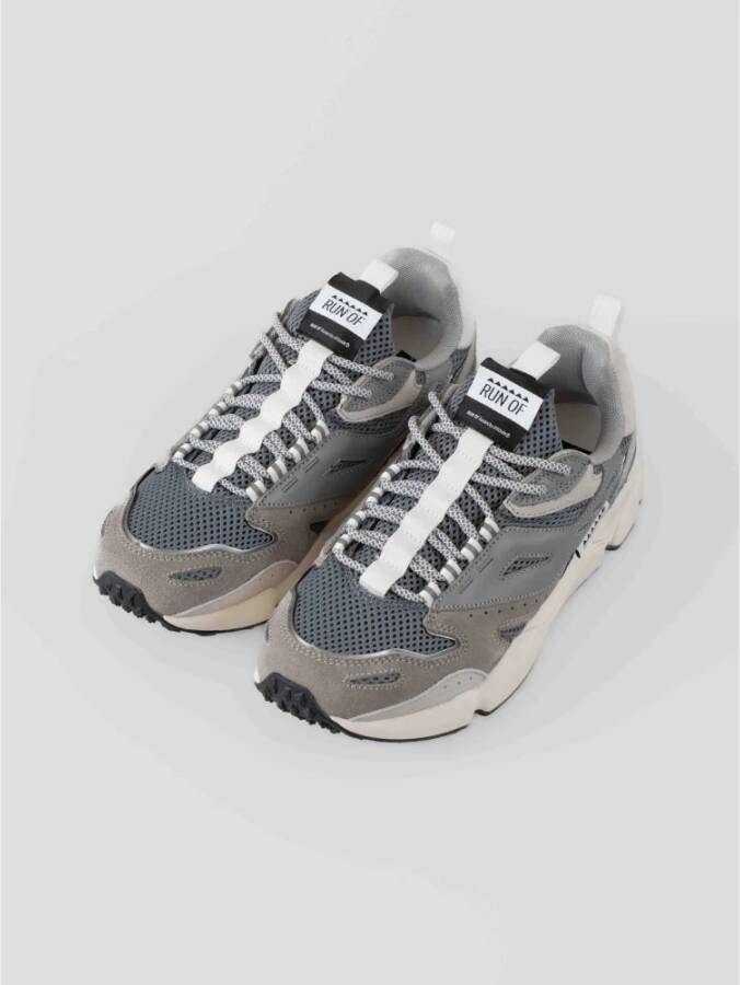 RUN OF Reflecterende Grijze Hunter Sneakers Gray Heren