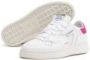 RUN OF Witte Leren Sneakers met Roze Inzetstukken White Dames - Thumbnail 4