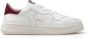 RUN OF Witte Leren Sneakers met Wijnkleurige Inzetstukken White Dames - Thumbnail 2