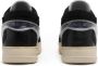 RUN OF Zwarte Leren Mid-Top Sneakers Multicolor Dames - Thumbnail 4