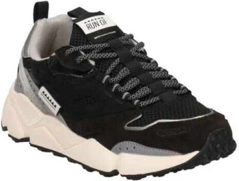 RUN OF Zwarte Sneakers voor Actieve Levensstijl Black Heren