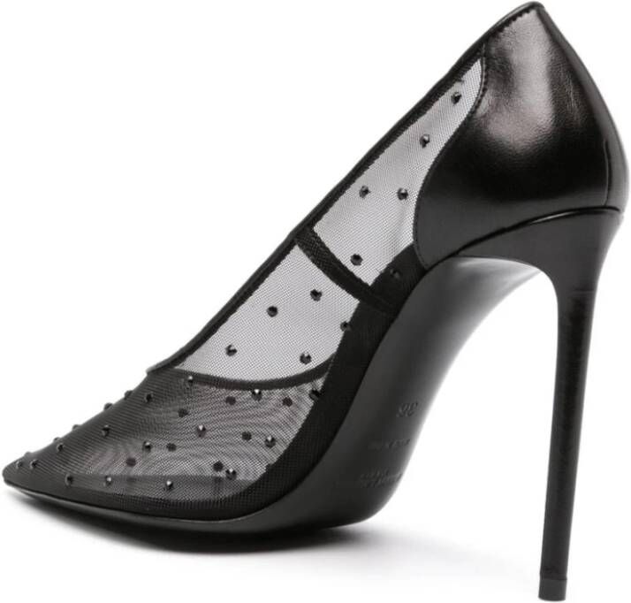 Saint Laurent Anja Kristalversierde Pumps Black Dames