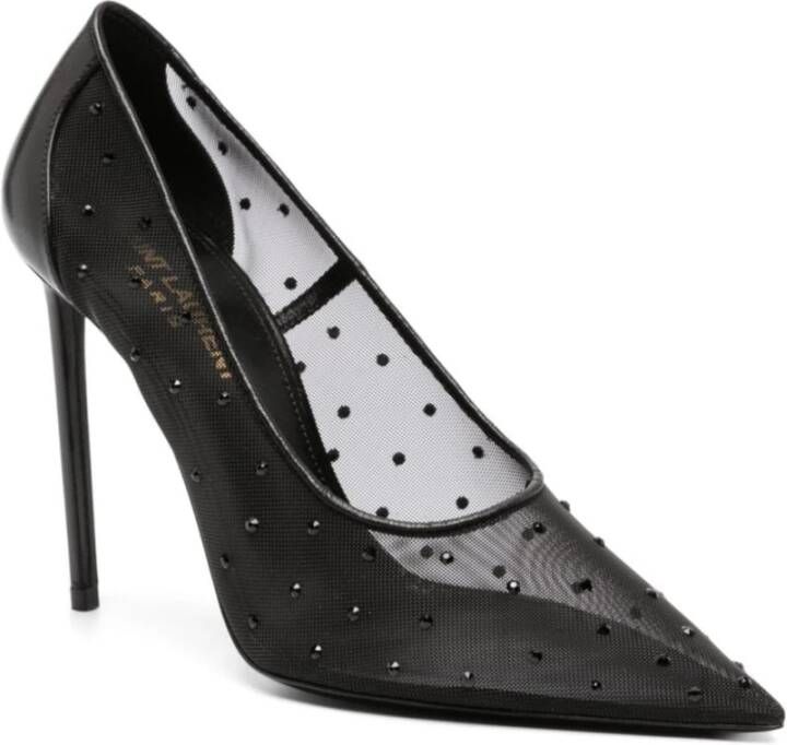 Saint Laurent Anja Kristalversierde Pumps Black Dames